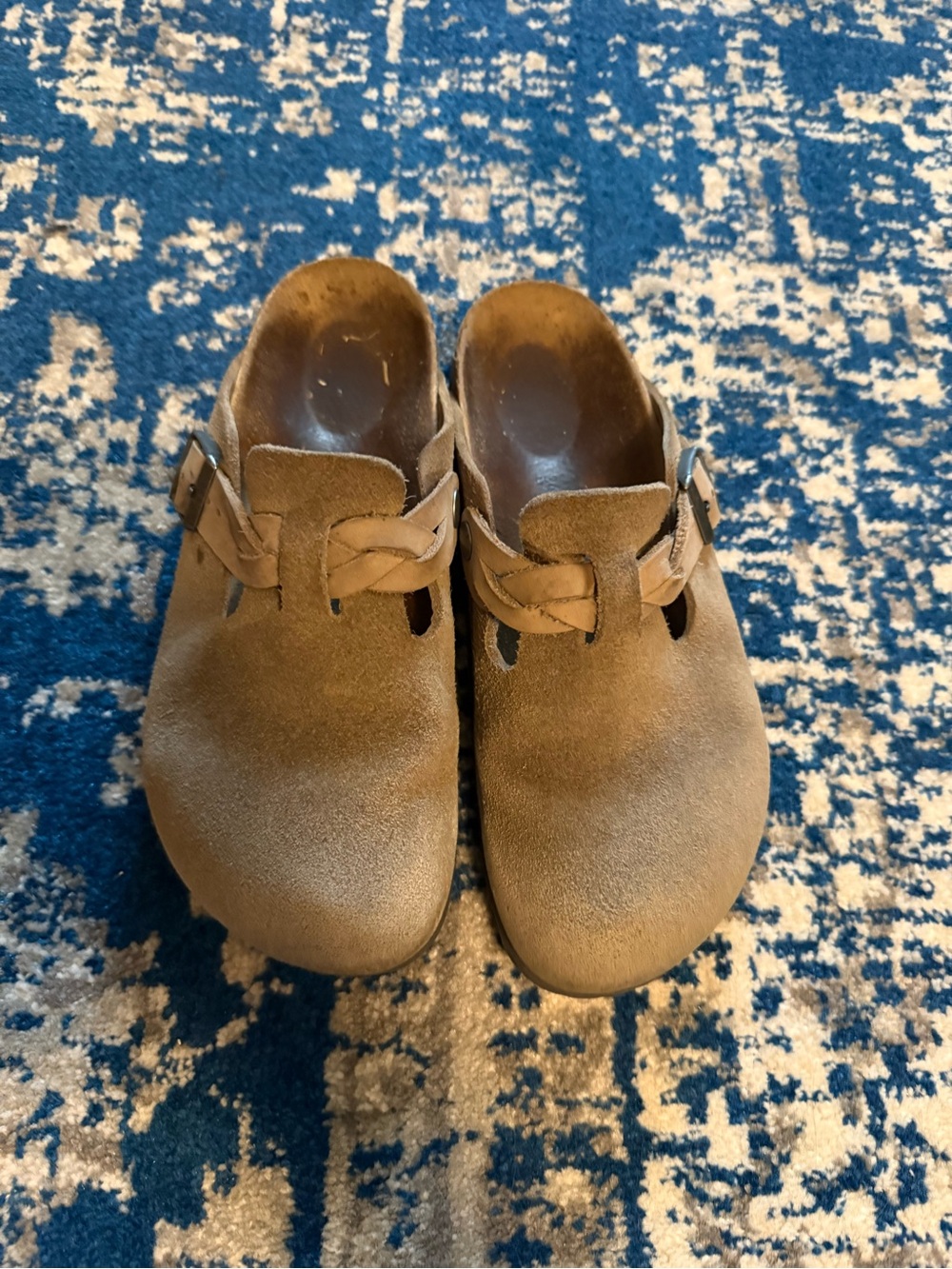 Birkenstocks Brown Suede, Braided Belt